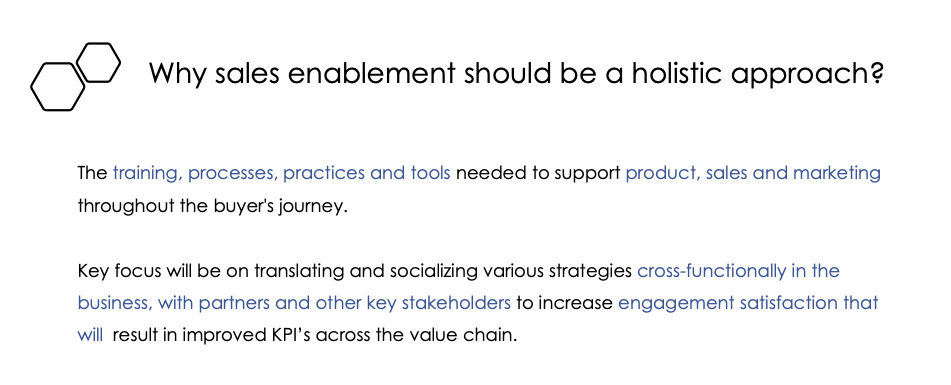 why enablement should be a holistic appraoch