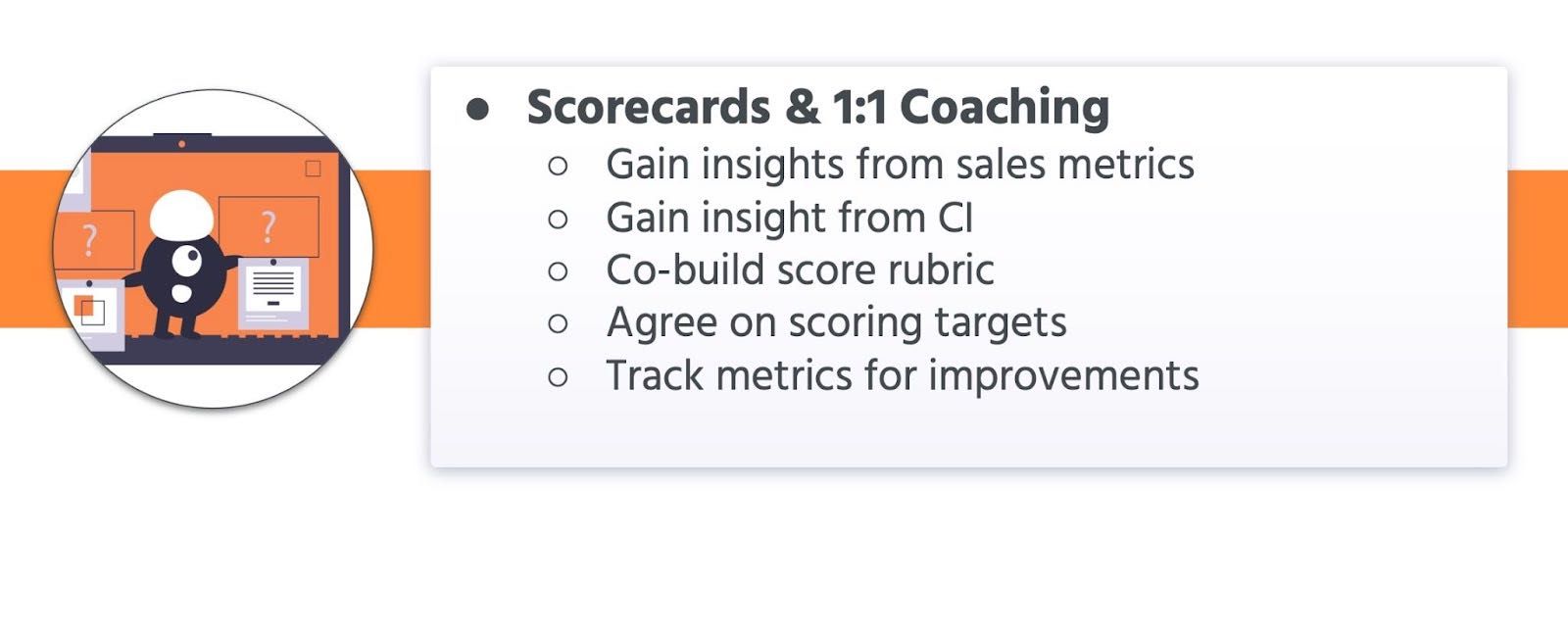 scorecards and 121 coaching