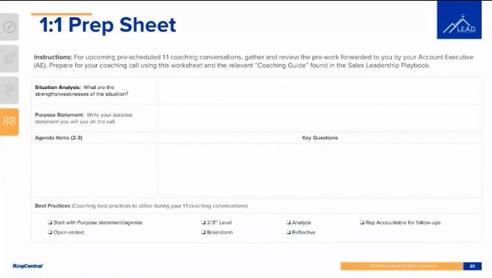 1:1 prep sheet