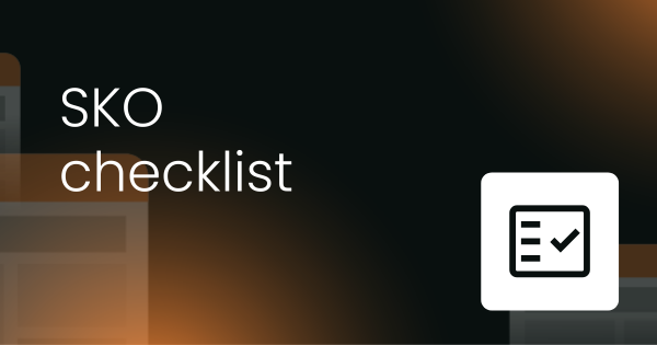 Sales Kick-Off (SKO) checklist