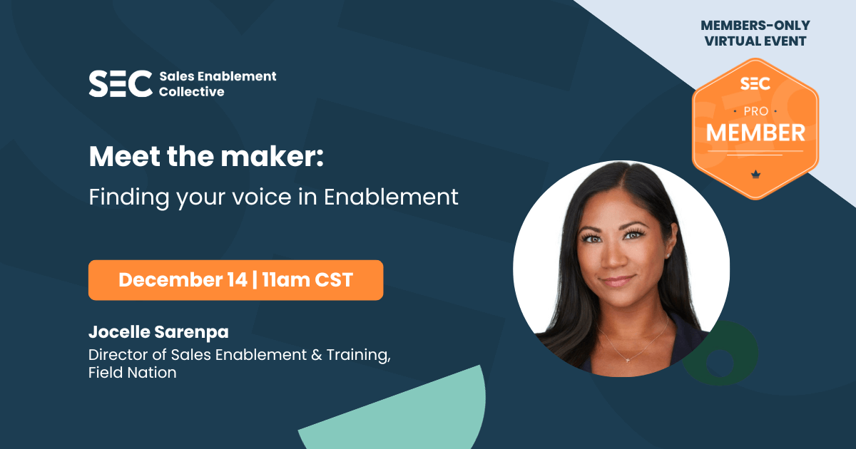 Meet the maker: Finding your voice in Enablement