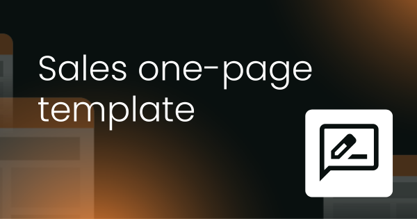 Sales one-pager template